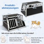 Aliumininė kelioninė šunų transportavimo dėžė su išimama pertvara (Sidabrinė) – Paveikslėlis 2