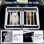 Aliumininė kelioninė šunų transportavimo dėžė su išimama pertvara (Sidabrinė) – Paveikslėlis 4