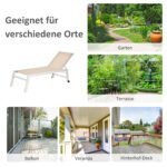 Aliuminio sodo gultas su 5 pakopų reguliuojamu atlošu – Paveikslėlis 7