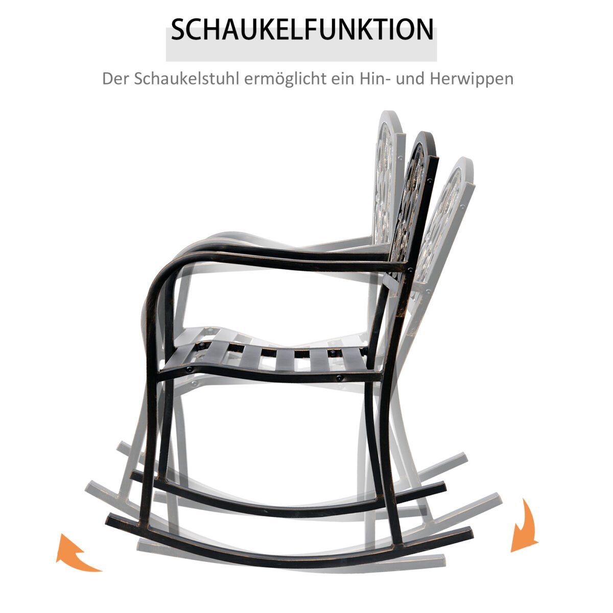 Antikvarinis lauko supamasis krėslas – Paveikslėlis 4