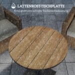 Apvalus lauko staliukas su lentjuostėmis 70 cm skersmens – Paveikslėlis 5