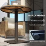 Apvalus lauko staliukas su lentjuostėmis 70 cm skersmens – Paveikslėlis 7