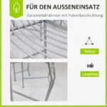 Apvalus metalinis medžio suolas Ø160 cm – Paveikslėlis 5