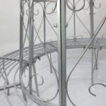 Apvalus metalinis medžio suolas Ø160 cm – Paveikslėlis 9