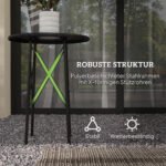 Apvalus plieninis lauko staliukas su gėlių raštu – Paveikslėlis 5