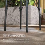 Apvalus plieninis lauko staliukas su gėlių raštu – Paveikslėlis 6