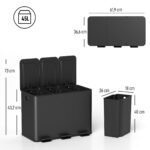 Atliekų rūšiavimo šiukšliadėžė su 3 x 15 L skyriais ir kvapų kontrolės sistema – Paveikslėlis 3