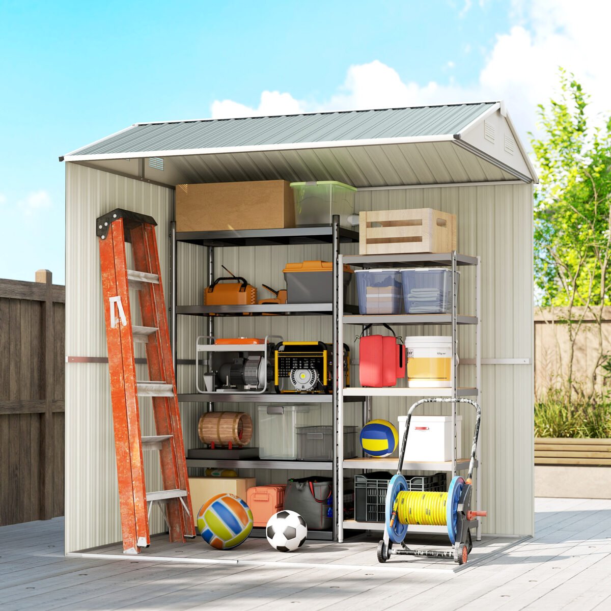 Aukštas rakinamas metalinis sandėliukas 3,5 m² – Paveikslėlis 9