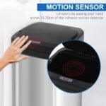 Automatinė nerūdijančio plieno šiukšliadėžė su judesio jutikliu, 20 l – Paveikslėlis 5