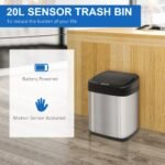 Automatinė nerūdijančio plieno šiukšliadėžė su judesio jutikliu, 20 l – Paveikslėlis 6
