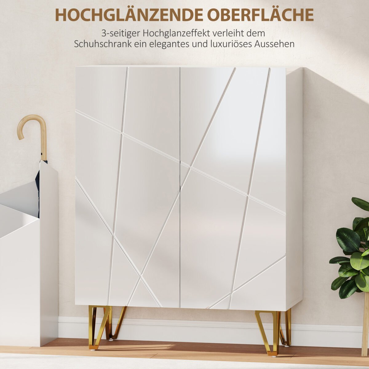 Batų spintelė su 2 durelėmis ir reguliuojamomis lentynomis – Paveikslėlis 6