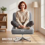 Besisukantis skaitymo krėslas su plačia sėdyne – Paveikslėlis 4