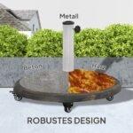 Betoninis skėčio stovas su ratukais