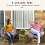 Bistro komplektas su 360° pasukamomis kėdėmis atsparus oro sąlygoms