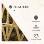 Bistro komplektas su 360° pasukamomis kėdėmis atsparus oro sąlygoms