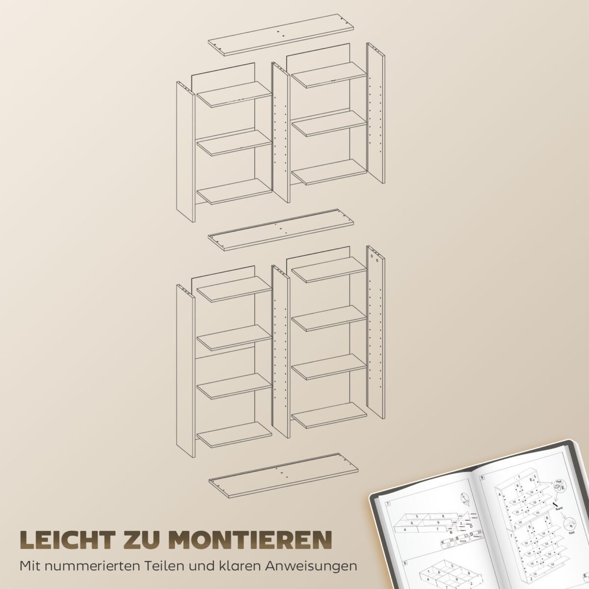 CD/DVD lentyna su 14 reguliuojamų lentynų – Paveikslėlis 7