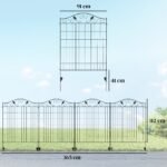 Dekoratyvinė orui atspari sodo tvora su vynuogių raštais, 365 cm
