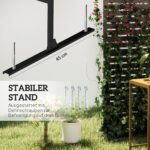 Dekoratyvinė plieninė lauko pertvara su lamelėmis ir atrama augalams – Paveikslėlis 5