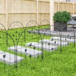 Dekoratyvinė plieninė sodo tvora su 5 įsmeigiamais segmentais 300x70 cm – Paveikslėlis 9