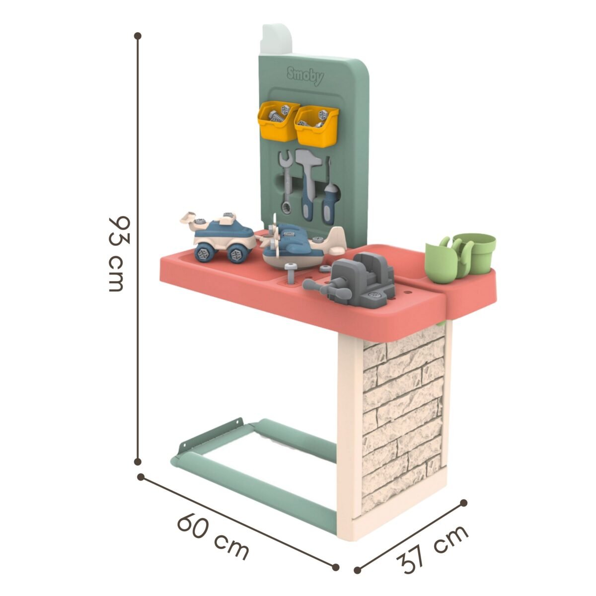 Dirbtuvių stalas žaidimų nameliui su įrankiais ir surenkamais modeliais – Paveikslėlis 4