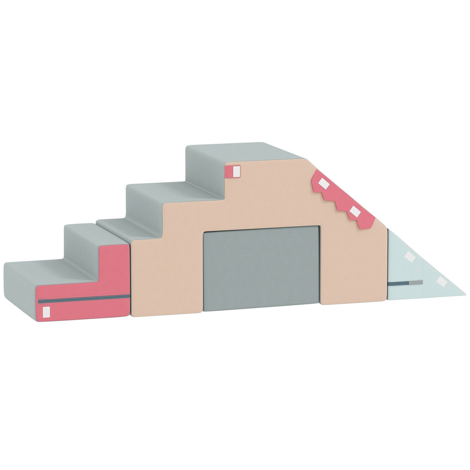 Dviejų dalių minkštų žaidimų blokų rinkinys mažiems vaikams laipiojimui ir statybai