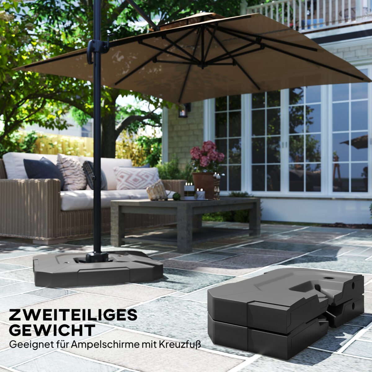 Dviejų dalių pripildomas konsolinio skėčio pagrindas – Paveikslėlis 4