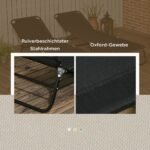 Dviejų dalių sulankstomi saulės gultai su reguliuojamu 5 padėčių atlošu – Paveikslėlis 6