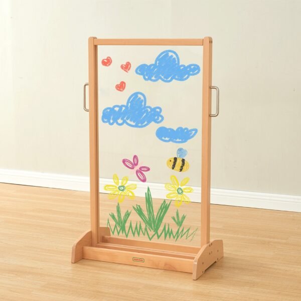 Dvipusis molbertas su skaidria piešimo lenta