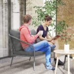 Dvivietė lauko rotango sofa su pagalvėmis – Paveikslėlis 2