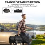 Dvivietė tunelinė palapinė su atskira svetainės zona ir UV 50+ apsauga – Paveikslėlis 8