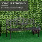 Dvivietis metalinis sodo suoliukas su ištraukiamu staliuku – Paveikslėlis 6