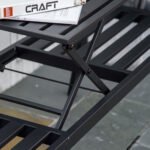 Dvivietis metalinis sodo suoliukas su ištraukiamu staliuku – Paveikslėlis 7