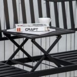 Dvivietis metalinis sodo suoliukas su ištraukiamu staliuku – Paveikslėlis 9