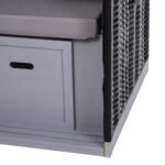 Dvivietis sodo krėslas-gultas su reguliuojamu atlošu ir ištraukiamomis kojų atramomis – Paveikslėlis 7