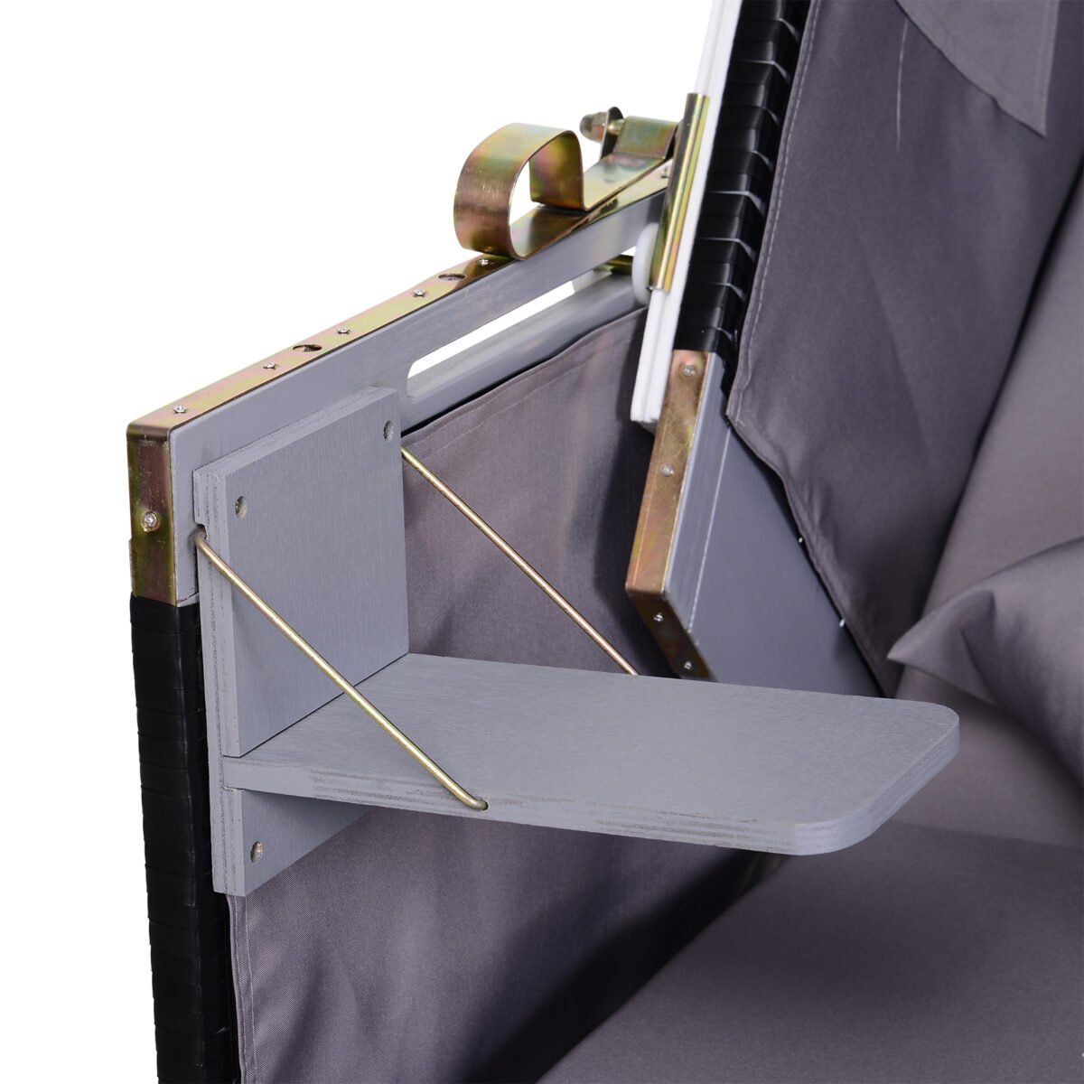 Dvivietis sodo krėslas-gultas su reguliuojamu atlošu ir ištraukiamomis kojų atramomis – Paveikslėlis 8