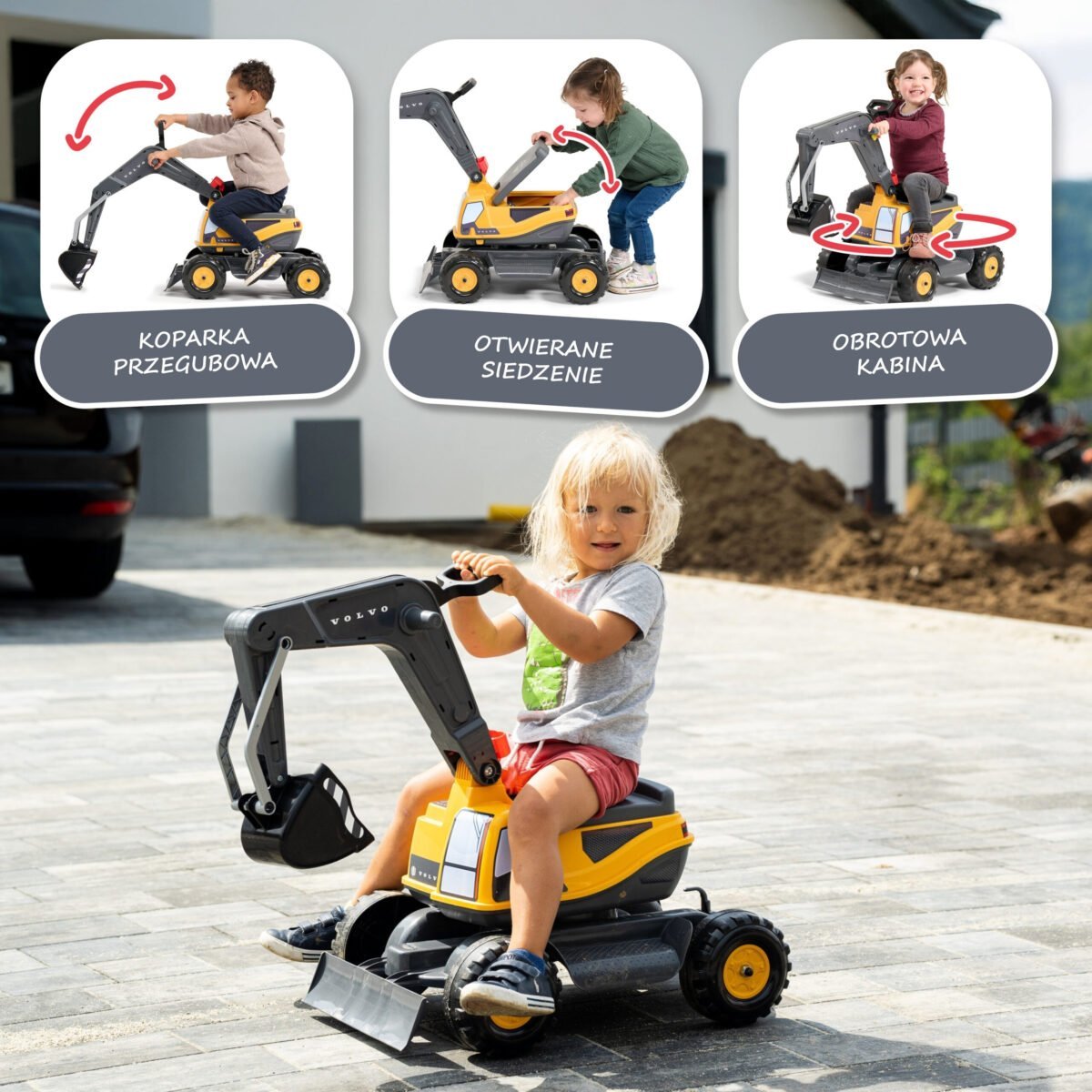 Ekskavatorius vaikui su besisukančia kabina ir judančiu kaušu – Paveikslėlis 2