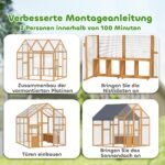 Erdvus medinis vištų voljeras su vandeniui atsparia danga 6-8 vištoms