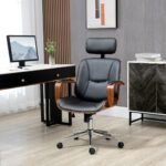Ergonominė biuro kėdė su aukštu atlošu ir nuimama galvos atrama – Paveikslėlis 2
