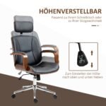 Ergonominė biuro kėdė su aukštu atlošu ir nuimama galvos atrama – Paveikslėlis 4