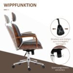 Ergonominė biuro kėdė su aukštu atlošu ir nuimama galvos atrama – Paveikslėlis 5