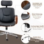 Ergonominė biuro kėdė su aukštu atlošu ir nuimama galvos atrama – Paveikslėlis 7