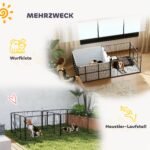 Gimdykla-aptvaras šuniukams su 7 panelėmis ir plaunamais paklotais – Paveikslėlis 4