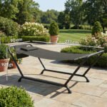 Ištempiamas hamakas su stovu, šonine kišene ir galvos pagalvėle – Paveikslėlis 3