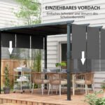 Ištraukiama pergola su reguliuojamu stogu, atspari oro sąlygoms, 3 x 3,5 m – Paveikslėlis 4