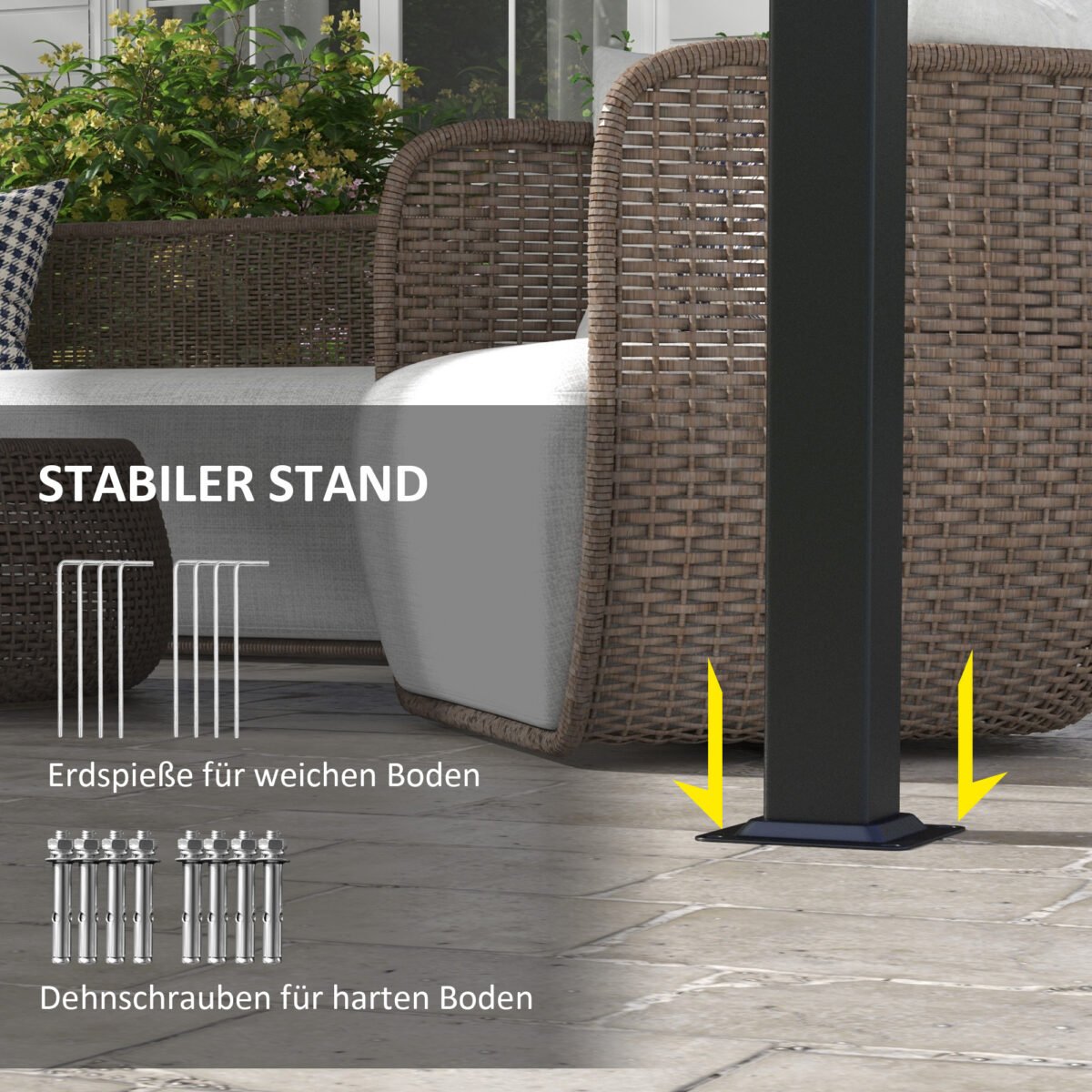 Ištraukiama pergola su reguliuojamu stogu, atspari oro sąlygoms, 3 x 3,5 m – Paveikslėlis 7