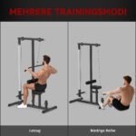 Skriemulinis jėgos treniruoklis su reguliuojama sėdyne ir traukimo galimybėmis – Paveikslėlis 4