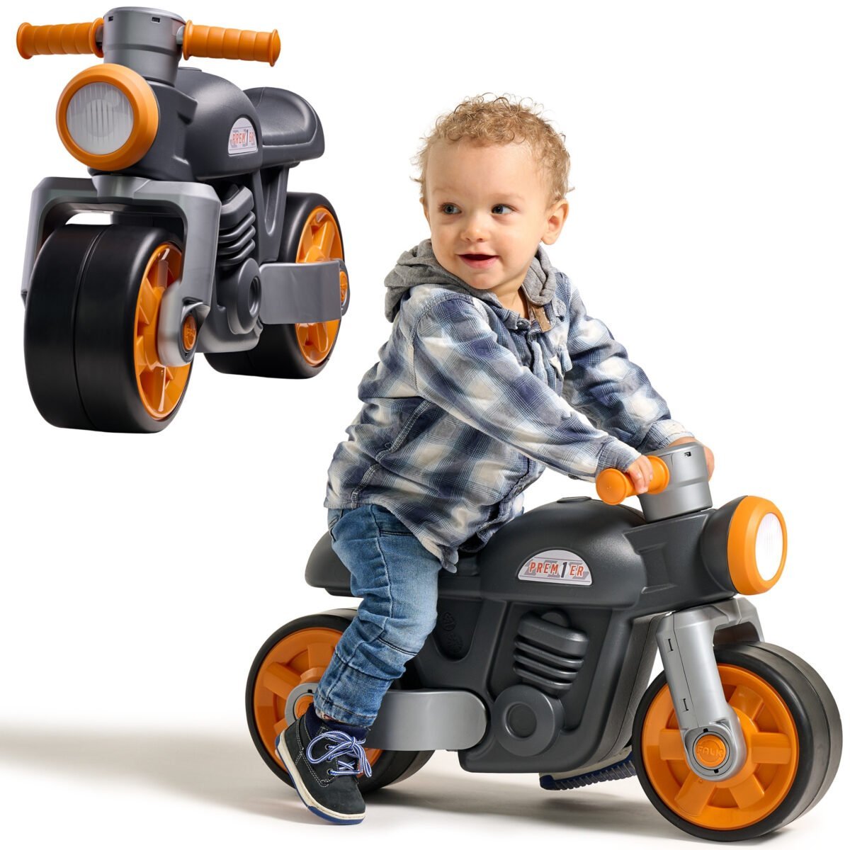 Retro balansinis motociklas su tyliais ratais, nuo 12 mėn. – Paveikslėlis 3