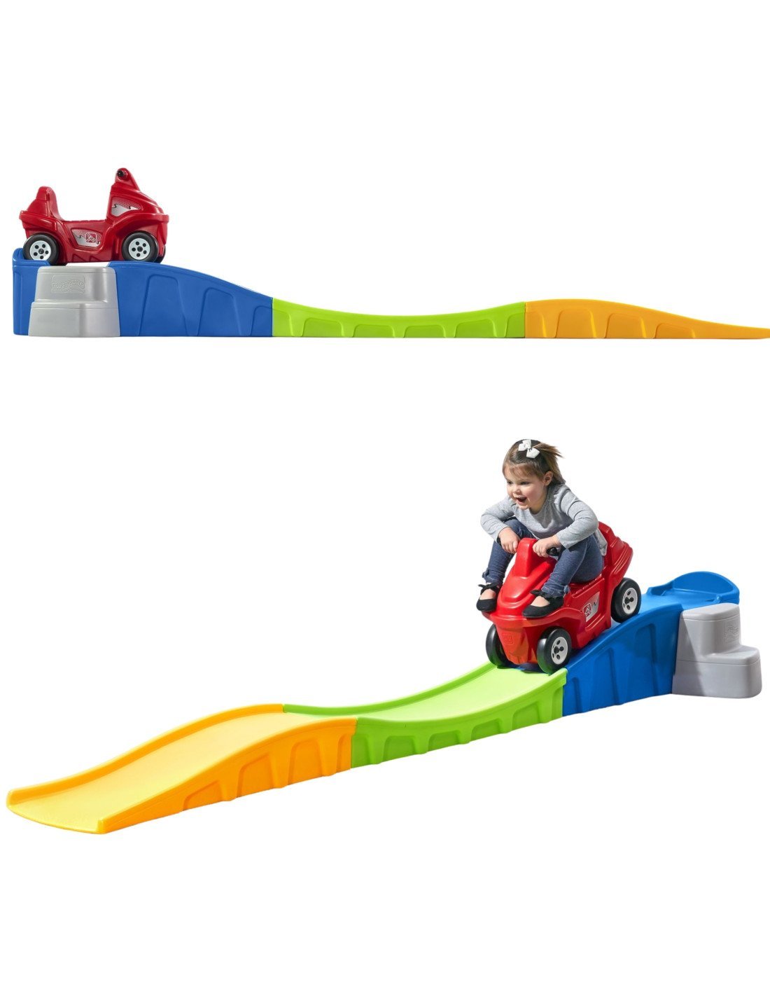 Kalnelių trasa su važiuojamuoju automobiliuku