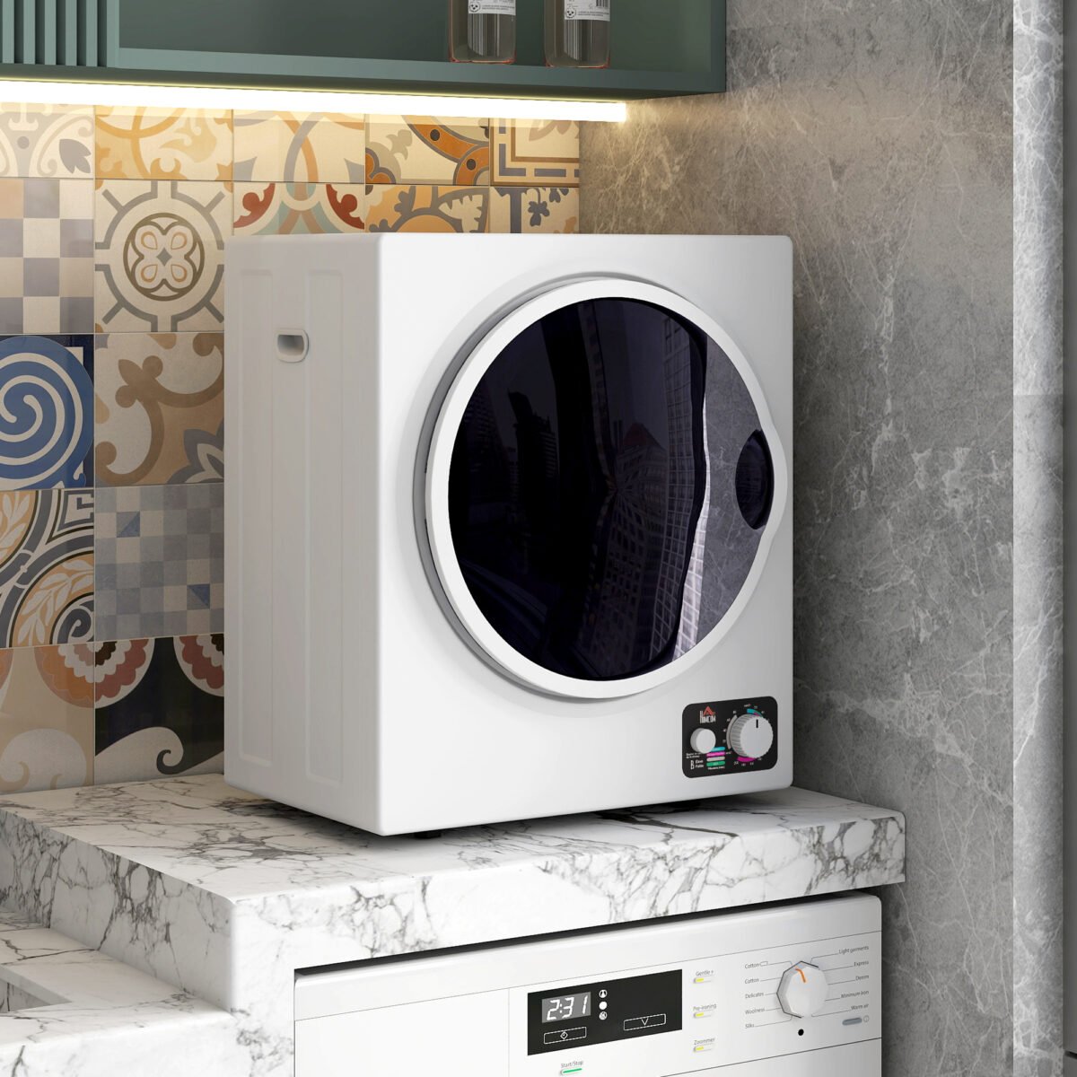 Kompaktiškas 4 kg skalbinių džiovintuvas su sterilizavimo funkcija – Paveikslėlis 2