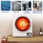 Kompaktiškas 4 kg skalbinių džiovintuvas su sterilizavimo funkcija – Paveikslėlis 7